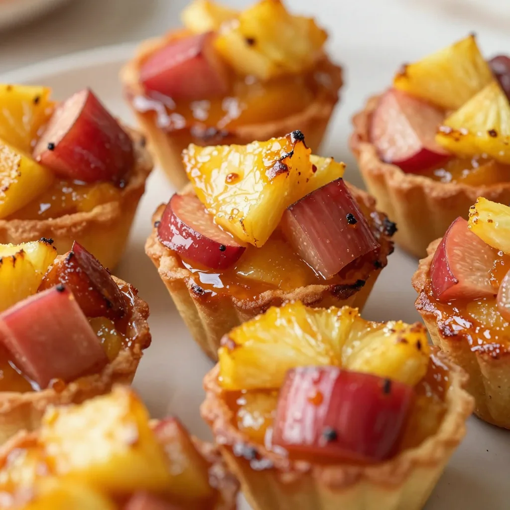 Irresistible Upside Down Rhubarb Muffins - FlirtyFood
