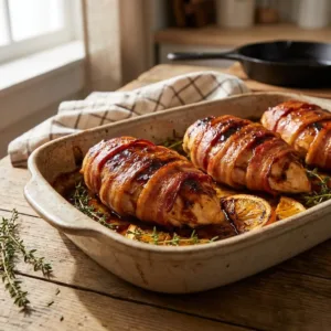 Lazy Bacon Wrapped BBQ Chicken recipe for picky eaters