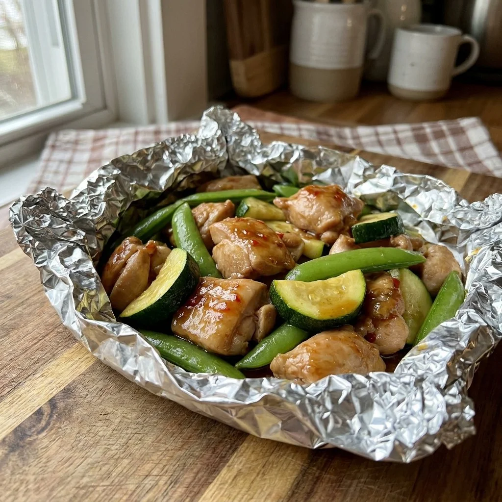 Lazy Foil-Packet Sweet Chili Chicken for Easy Cleanup