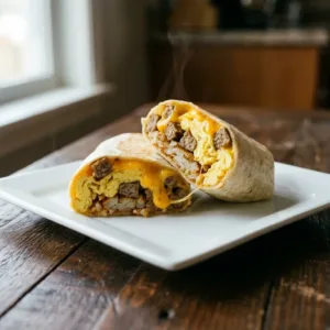 Frozen breakfast burritos ready for a quick and easy morning meal