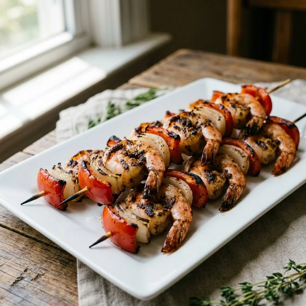 Lazy Grilled Jerk Shrimp Skewers for Easy Cookouts