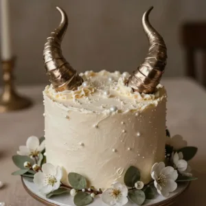 Delicious Taurus birthday cake cozy decorated with zodiac symbols and earthy colors.