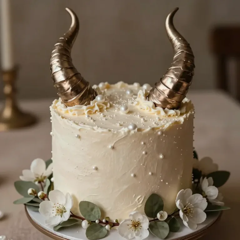 Delicious Taurus birthday cake cozy decorated with zodiac symbols and earthy colors.