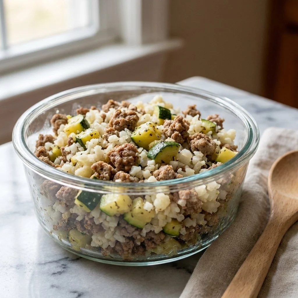 Quick Ground Turkey Cauliflower Rice for Low-Carb Meal Prep