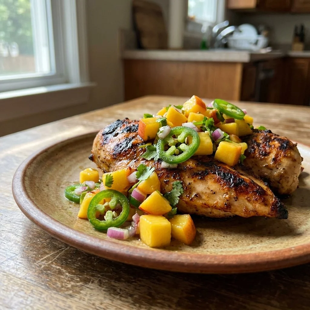 Quick Jalapeno Peach Grilled Chicken for Warm Days