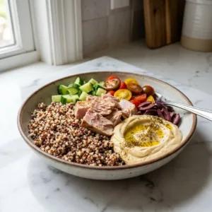 Delicious Mediterranean Tuna Bowls for a nutritious high-protein lunch
