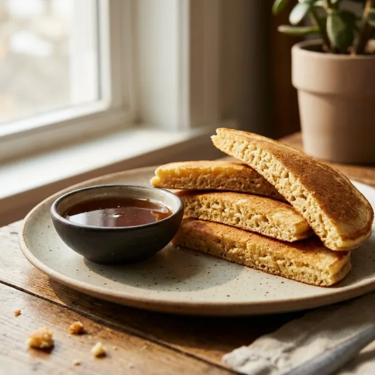 Delicious quick protein pancake dippers for kids on the move