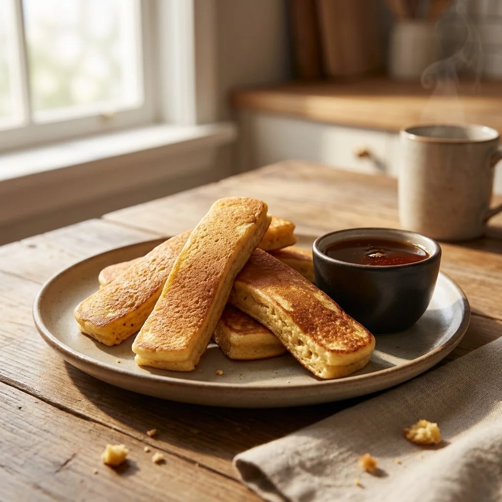Quick Protein Pancake Dippers for Kids on the Move