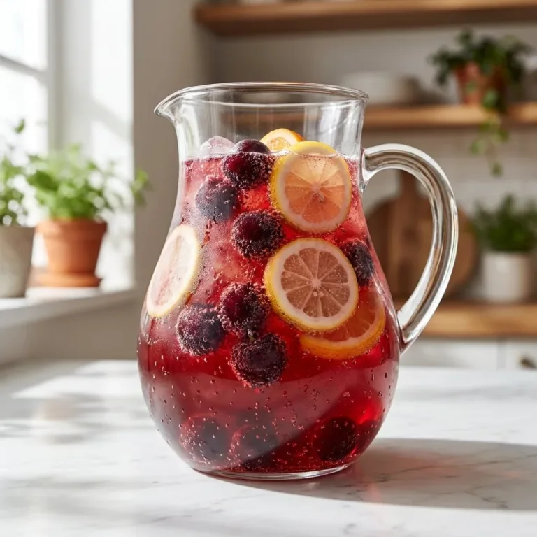 Sparkling cherry wine punch recipe for summer cookouts