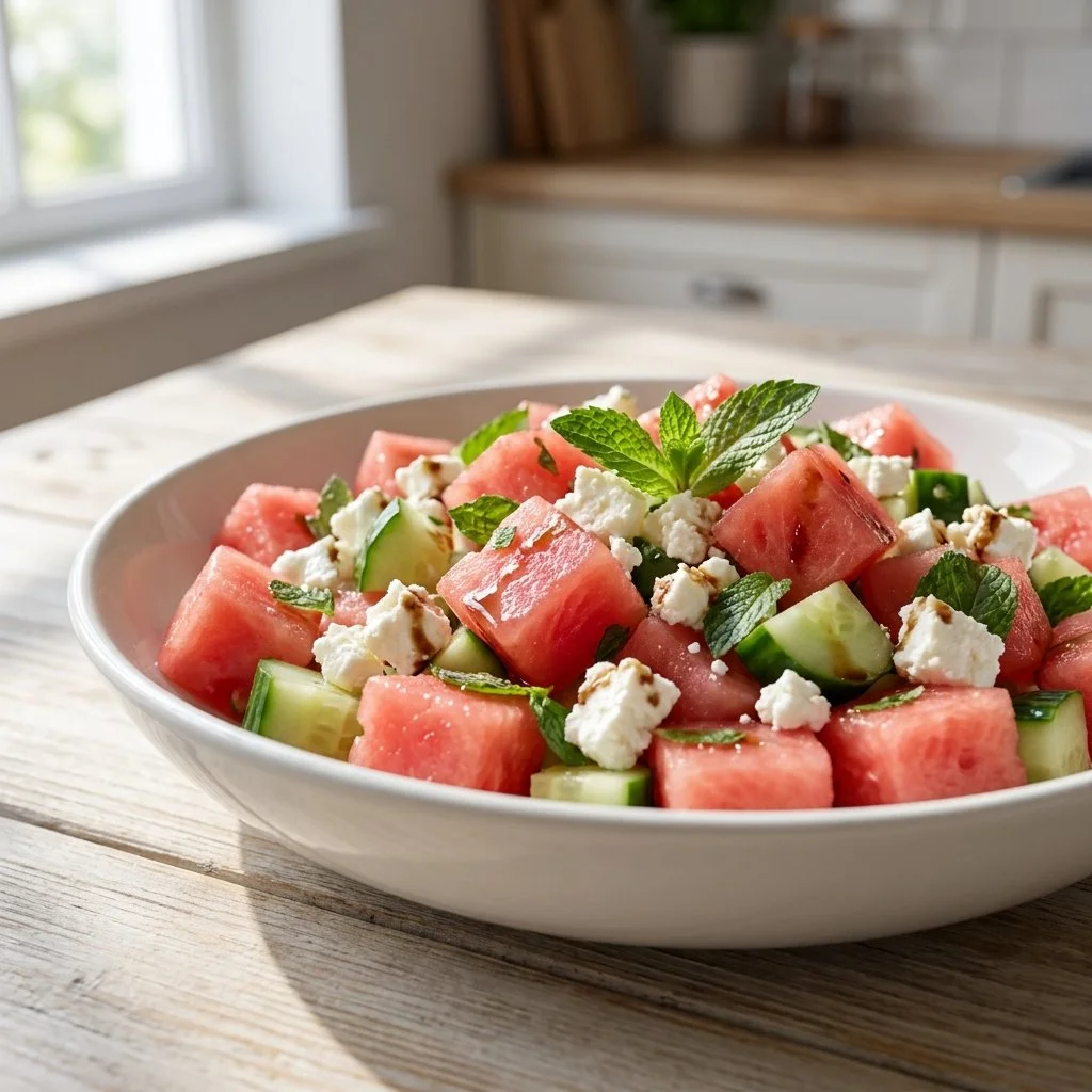 Quick Watermelon Feta Salad for Refreshing BBQ Sides
