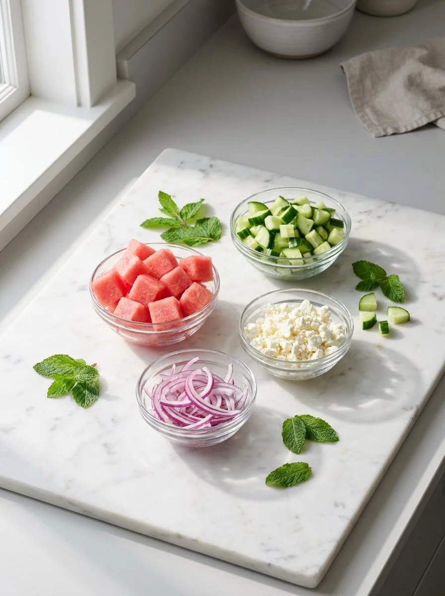 Quick Watermelon Feta Salad for Refreshing BBQ Sides