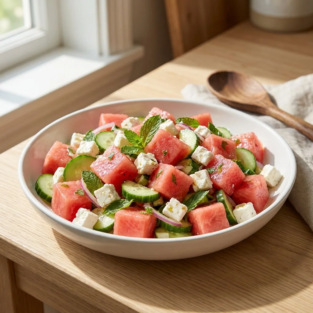 Quick Watermelon Feta Salad for Refreshing BBQ Sides