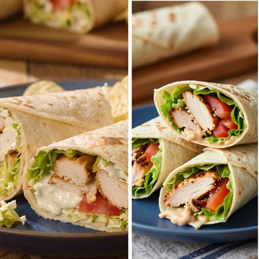 The easiest way to enjoy creamy chicken Caesar wraps in minutes