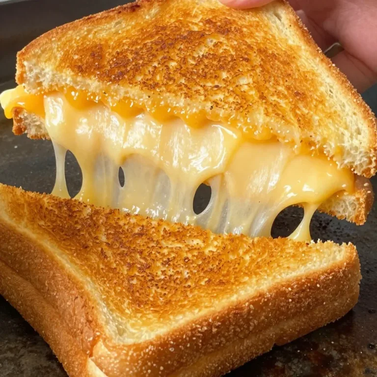 Classic grilled cheese sandwich with melted cheese and golden toasted bread