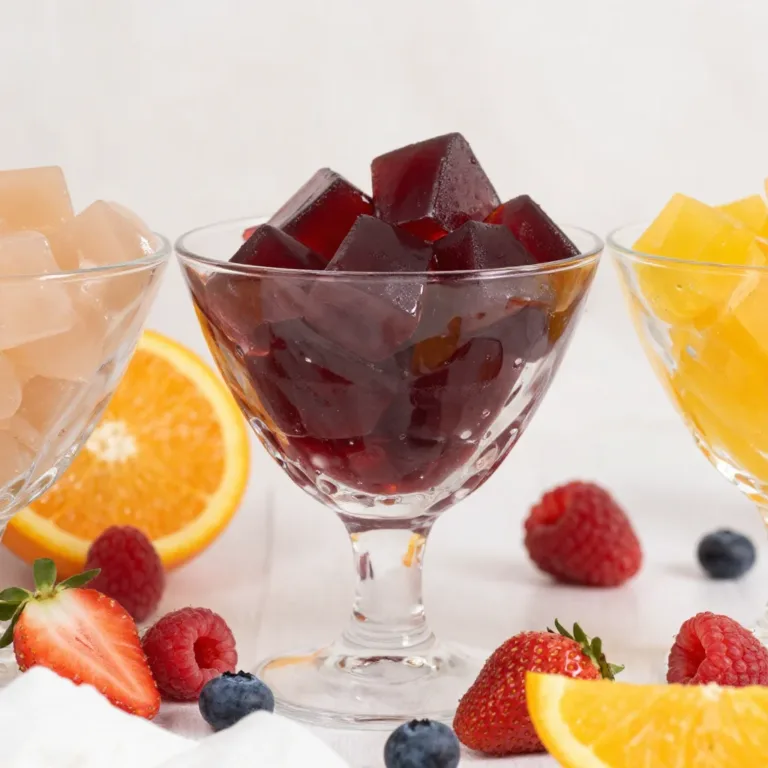 Bowl of healthy homemade jello made with natural ingredients
