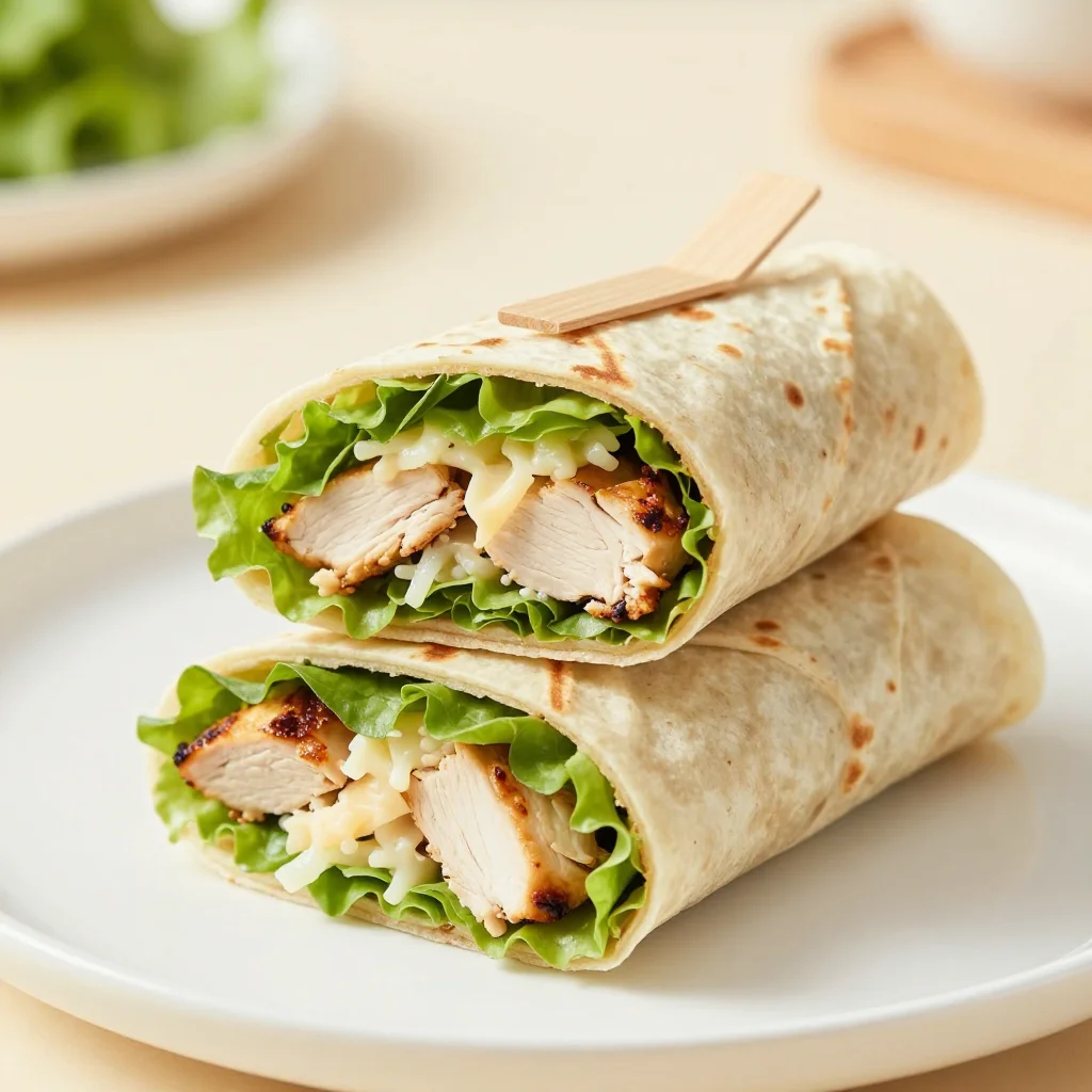 Easy Chicken Caesar Salad Wraps