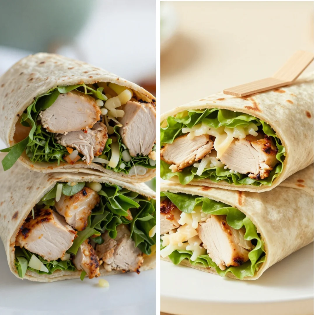The easiest way to make quick chicken Caesar salad wraps at home