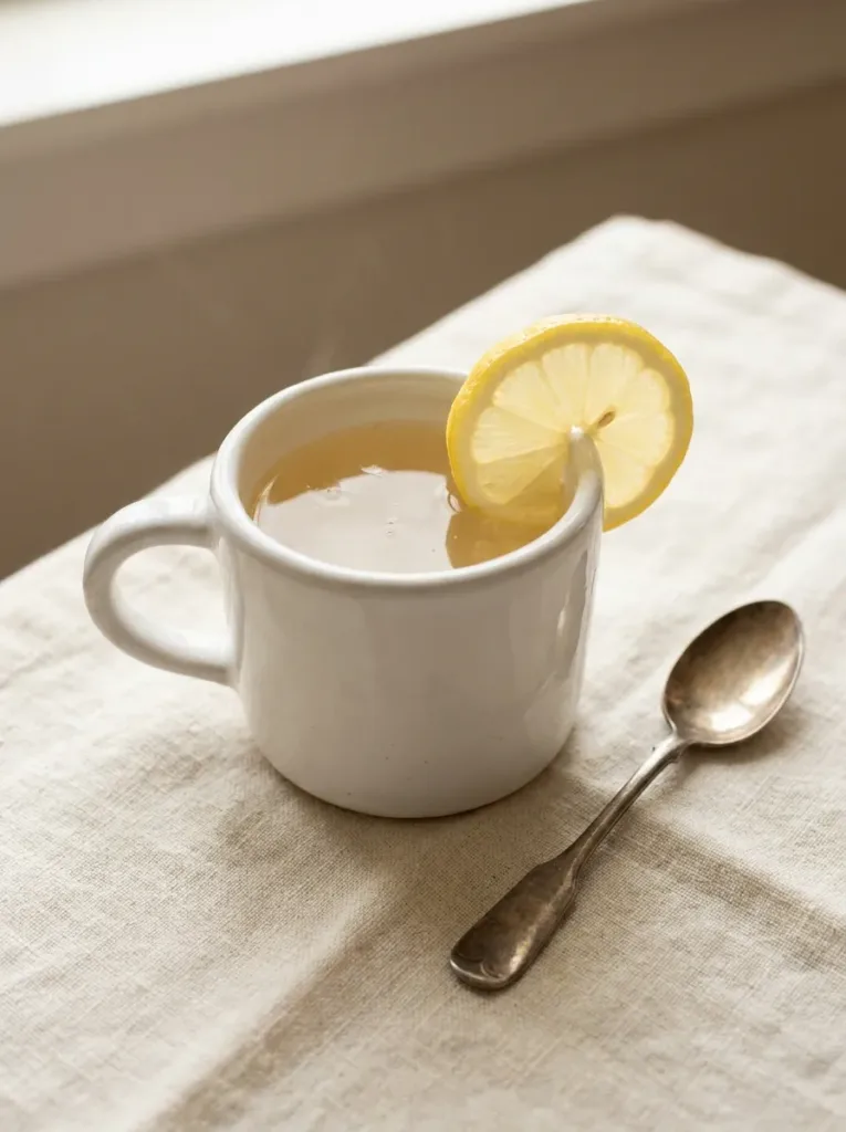 finished dr berg gelatin trick drink in a white mug ready to drink