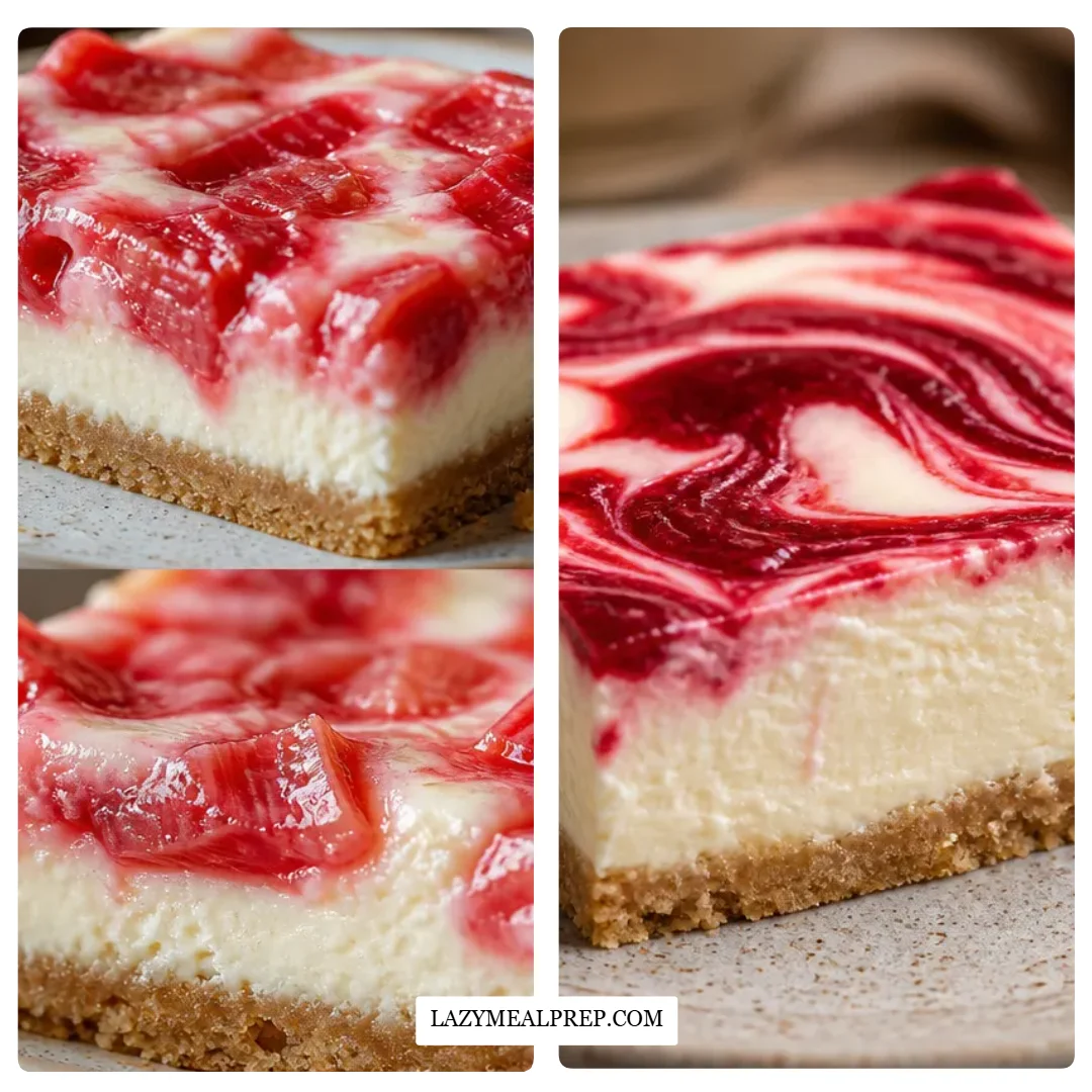 5 Irresistible Strawberry Rhubarb Cheesecake Bars Recipe