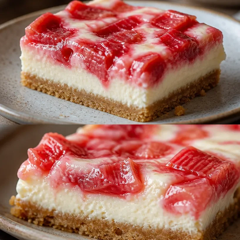 5 Irresistible Strawberry Rhubarb Cheesecake Bars Recipe