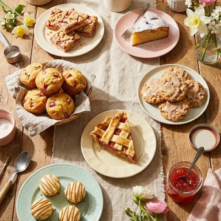 Delicious homemade rhubarb desserts for spring baking