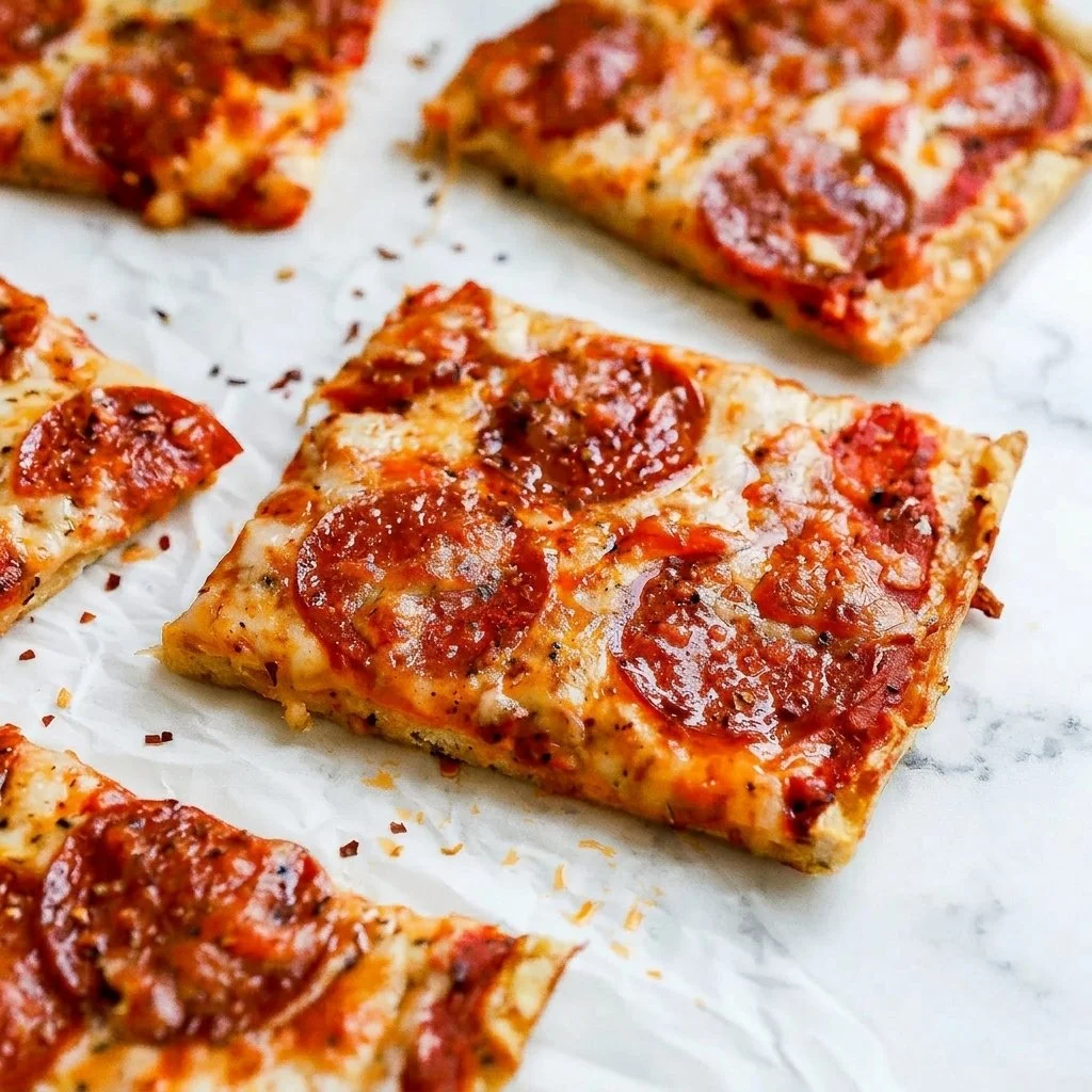 Delicious air fryer chicken-crust pizza topped with fresh ingredients.
