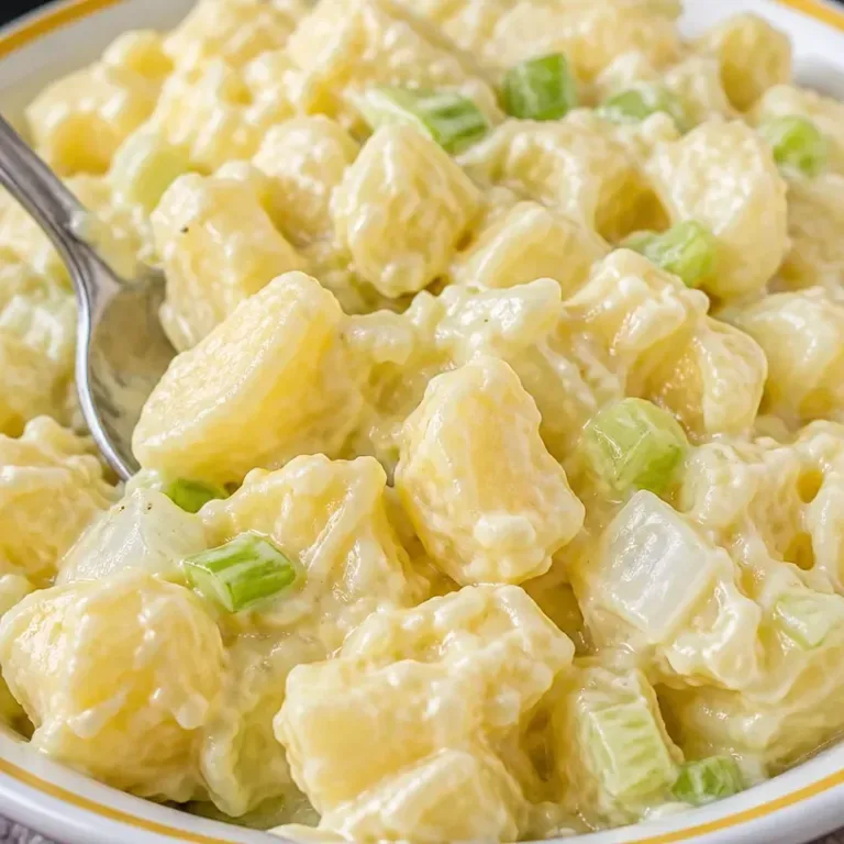 Aunt Penny's delicious potato salad served in a bowl