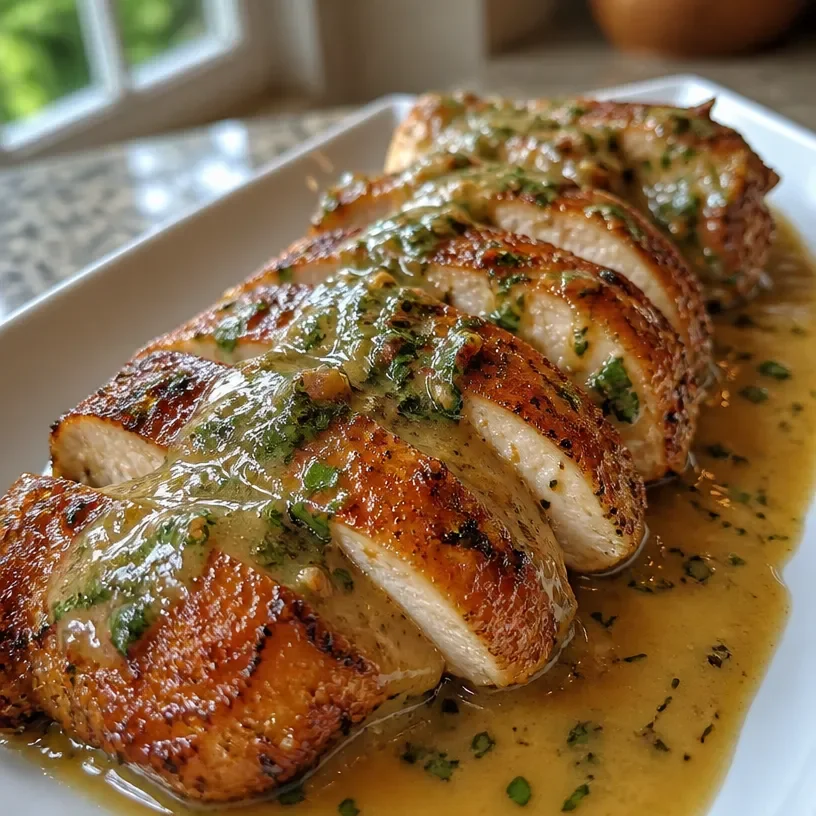Baked Caesar Chicken with Creamy Parmesan Sauce