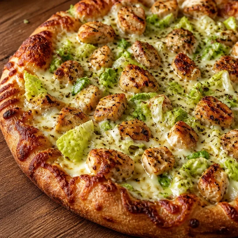 Chicken Caesar Salad Pizza