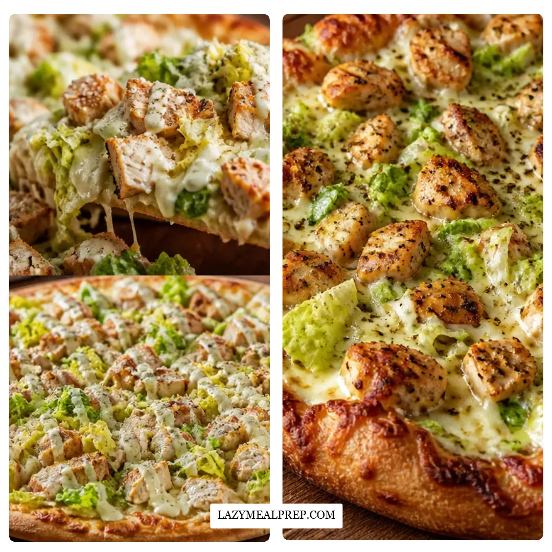 Chicken Caesar Salad Pizza Home