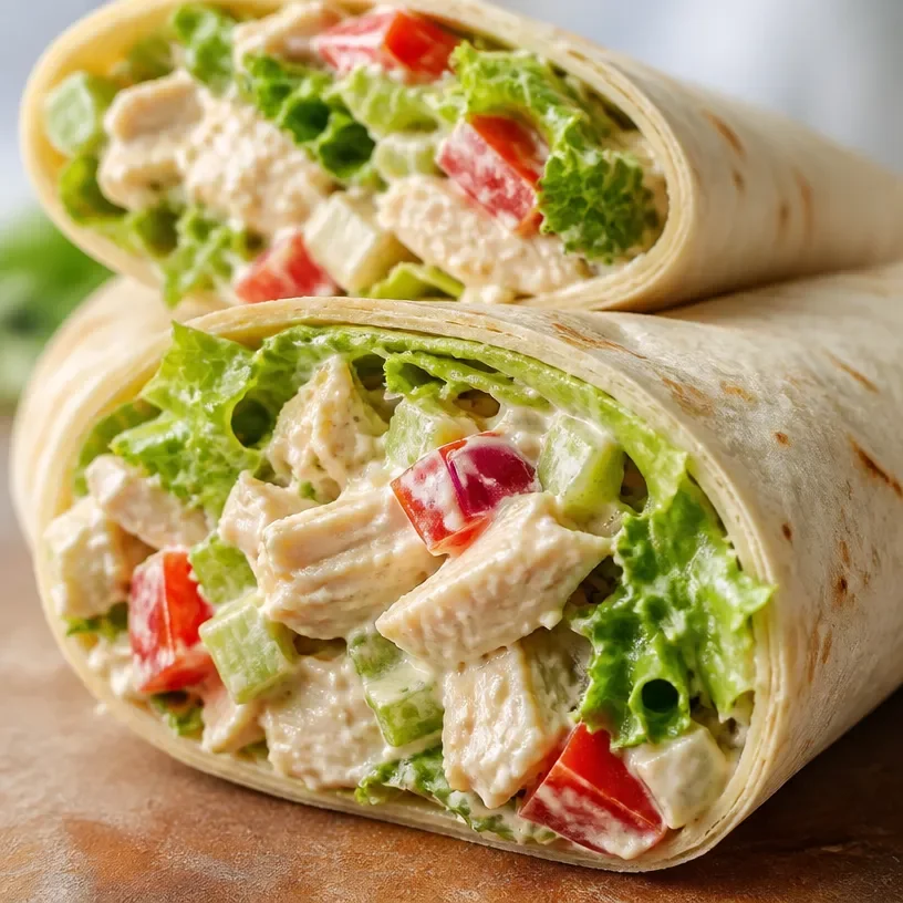 Chopped Chicken Caesar Salad Wrap