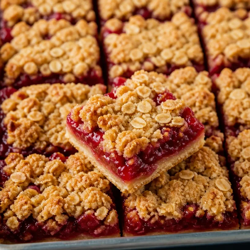 Classic Rhubarb Crumble Bars - moanaskitchen