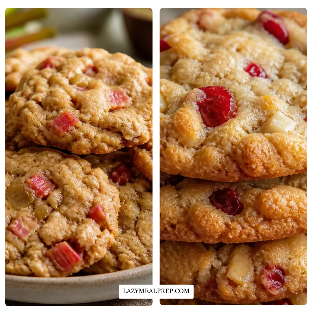 Creamy Brown Sugar Rhubarb Cookies