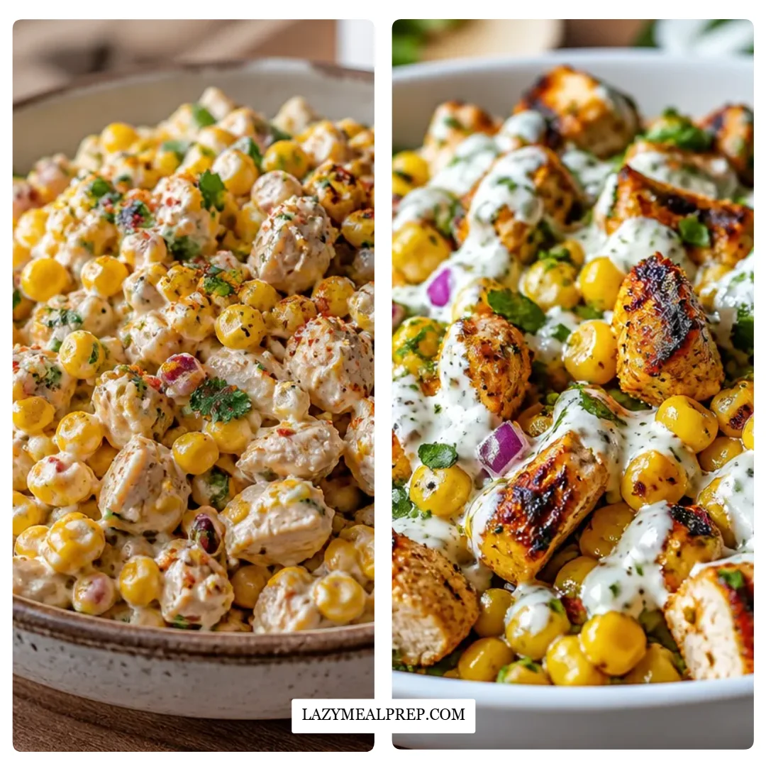 Creamy High Protein Chicken Street Corn Salad You’ll Crave