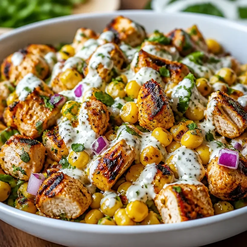 Creamy High Protein Chicken Street Corn Salad You’ll Crave