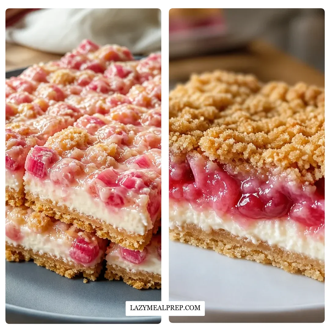 Creamy Southern Rhubarb No-Bake Bars
