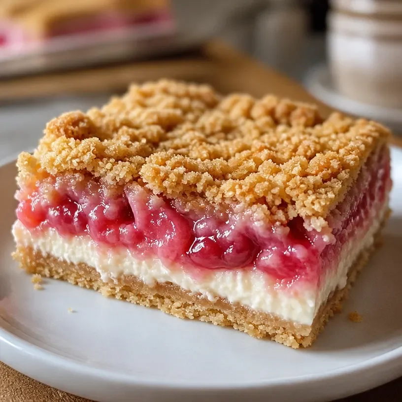 Delicious Tasty No Bake Rhubarb Bars for Summer Bliss