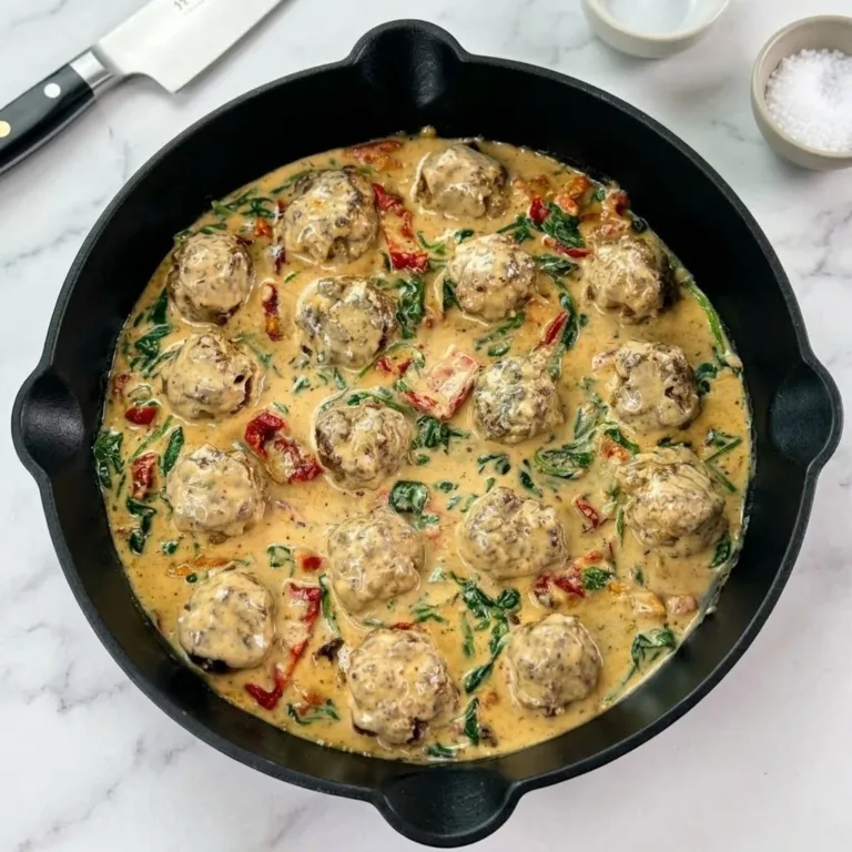 Delicious Crockpot Marry Me Meatballs ready to serve for family dinner