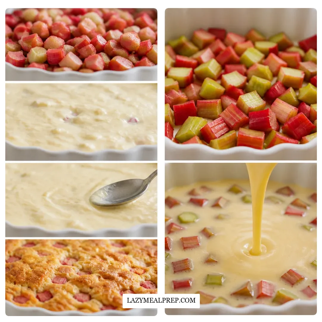 Crustless Rhubarb Custard Pie Home
