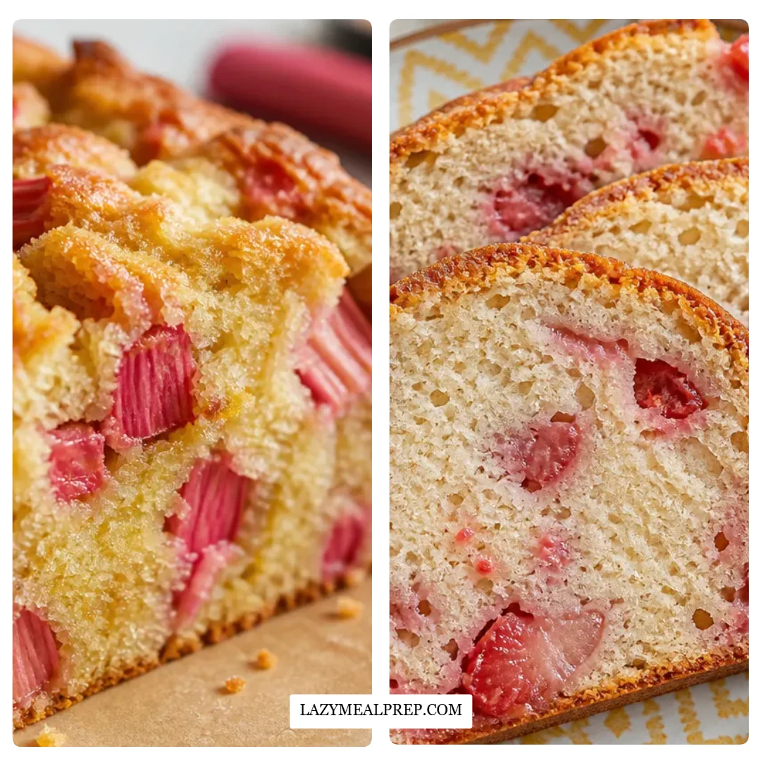 Delicious Lemon Rhubarb Bread - thegirlskitchen
