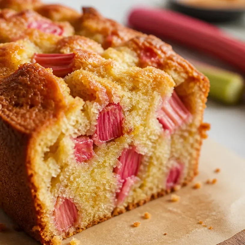 Delicious Lemon Rhubarb Bread - thegirlskitchen