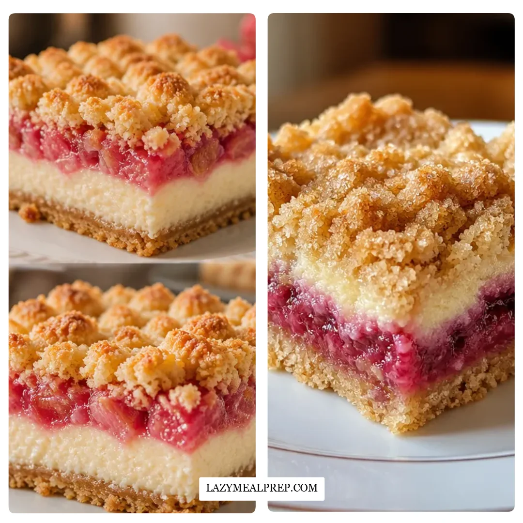 Delicious Rhubarb Cream Cheese Bars
