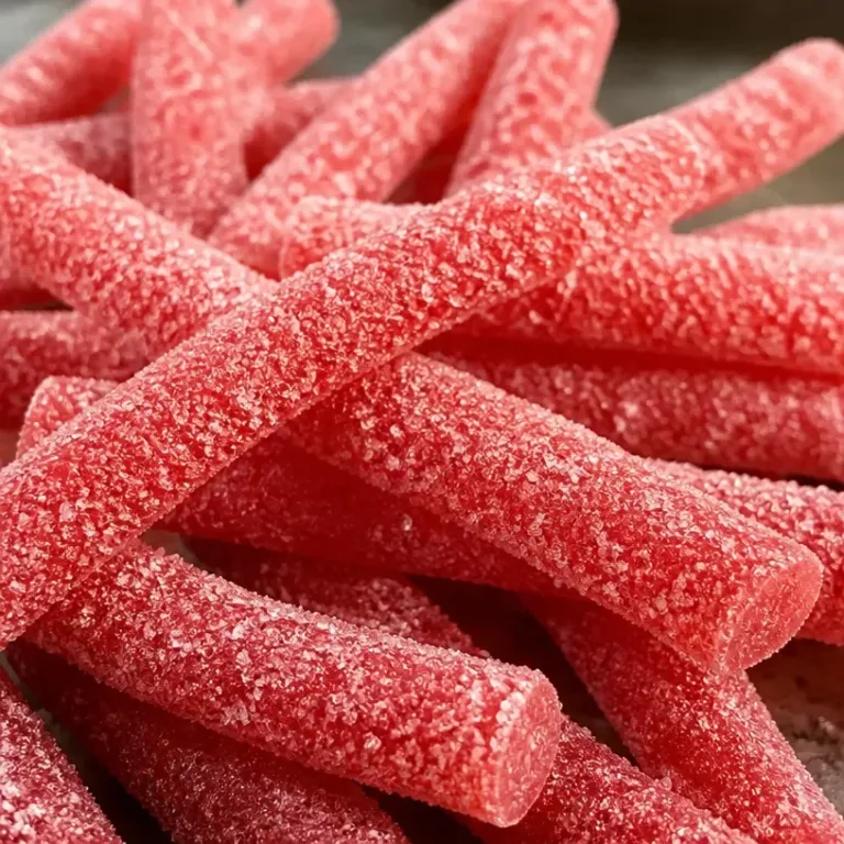 Delicious rhubarb sour belts in a cozy setting, a perfect sweet treat
