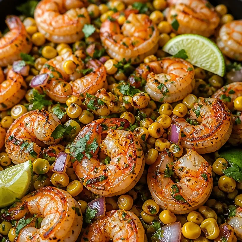 Easy Grilled Shrimp with Corn Salsa - thegirlskitchen