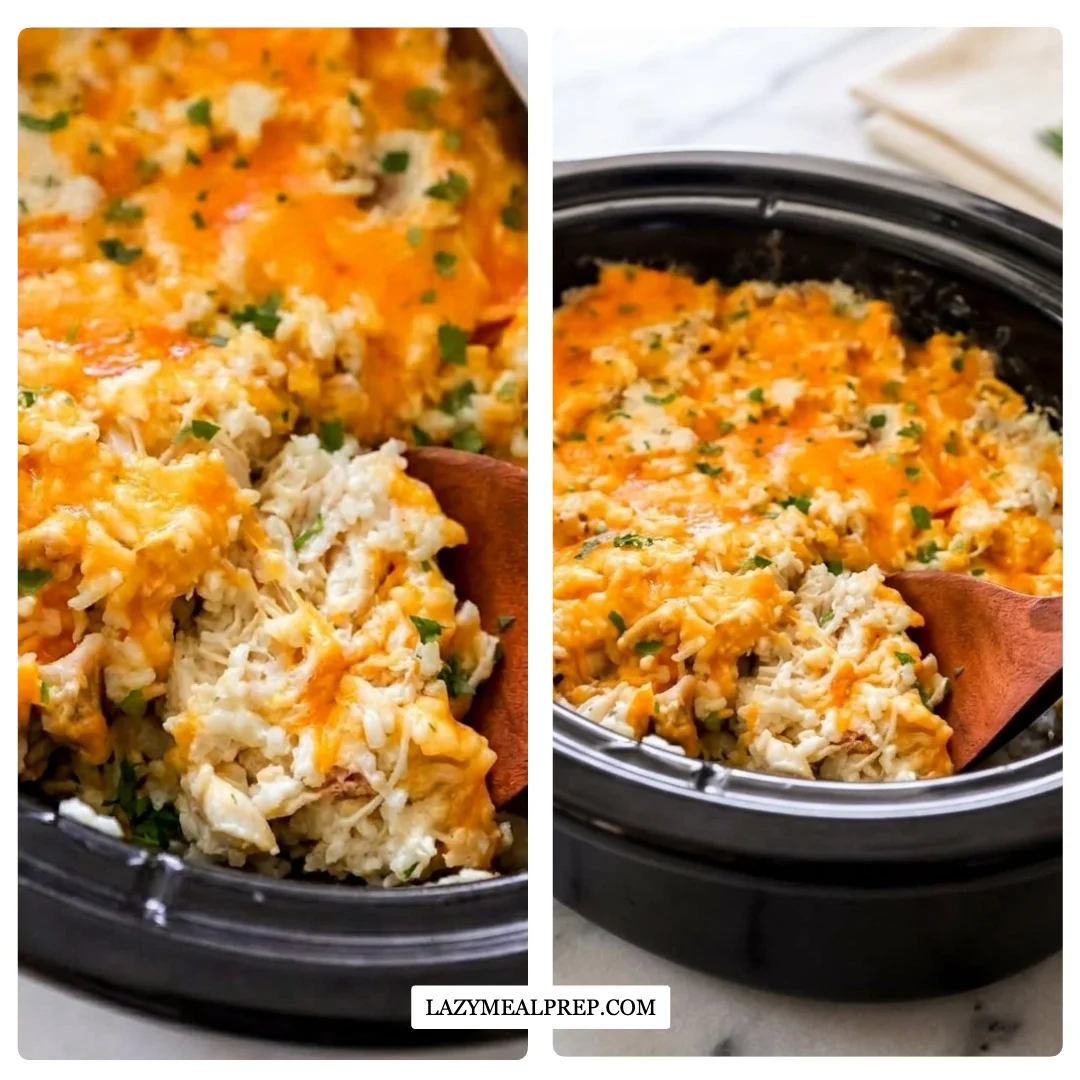 Five-Ingredient Slow Cooker Chicken And Rice, Easy