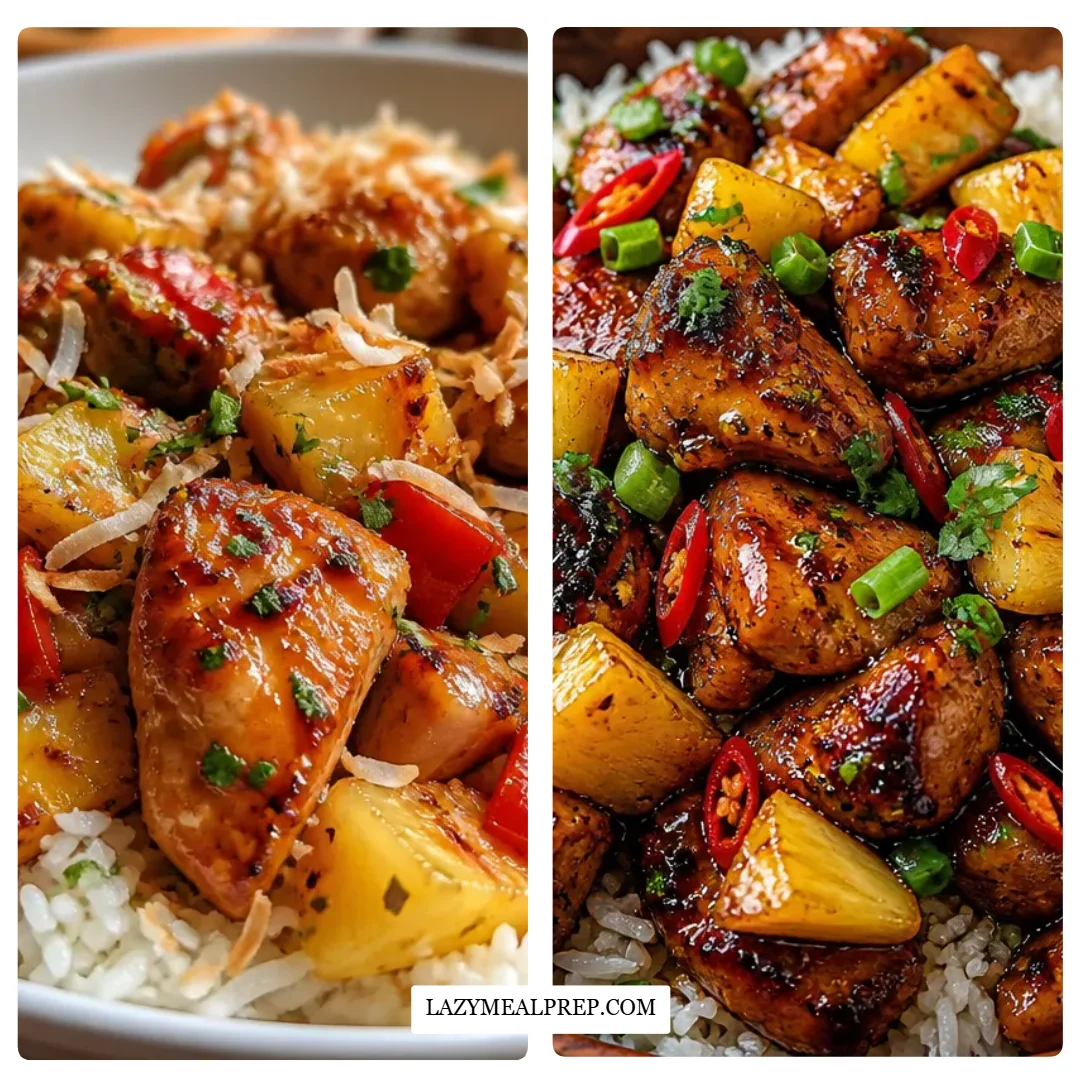 Hawaiian Chicken & Coconut Rice: Tropical Dinner Delight