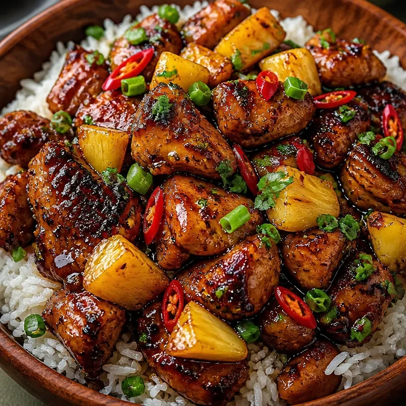 Hawaiian Chicken & Coconut Rice: Tropical Dinner Delight