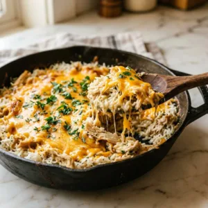 Crockpot chicken and rice dish with fresh ingredients ready to serve