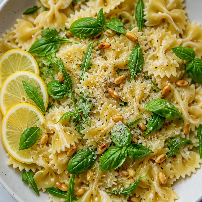 Lemon Basil Parmesan Pasta Salad