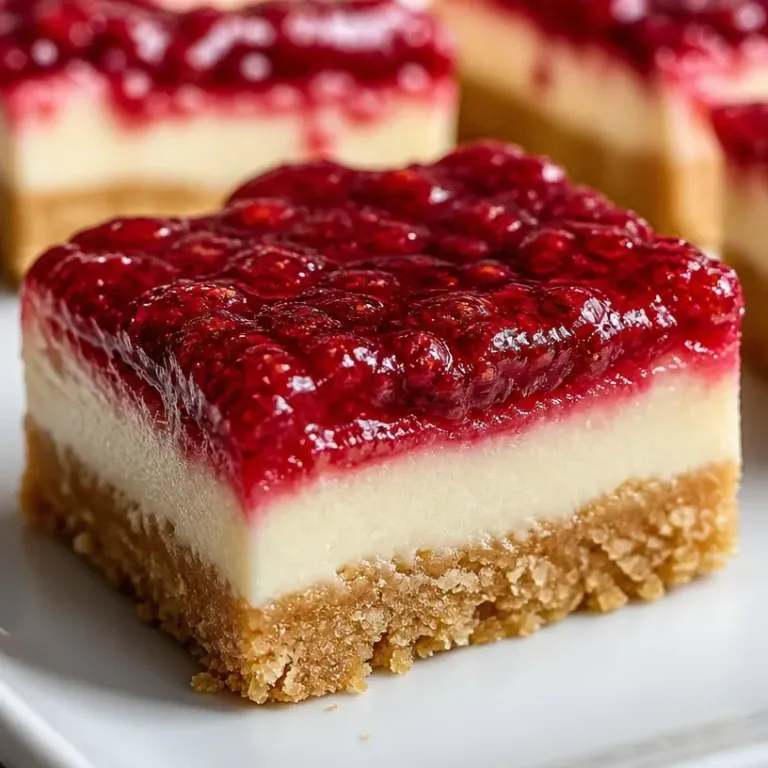 No Bake Rhubarb Cheesecake Squares with fresh rhubarb topping